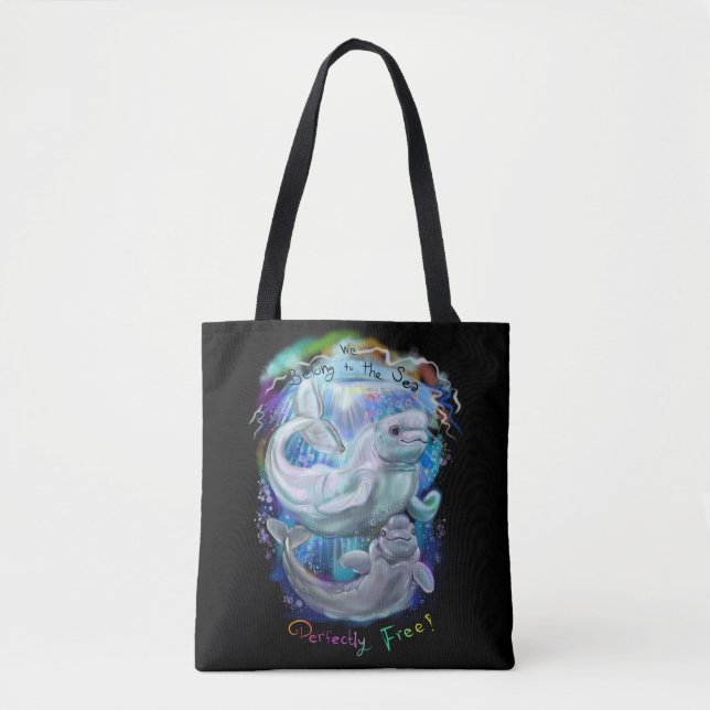 Beluga Whales Tote Bag (Front)