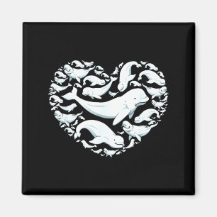 Beluga Whales Valentine Days For Kids Boy Girl Men Magnet