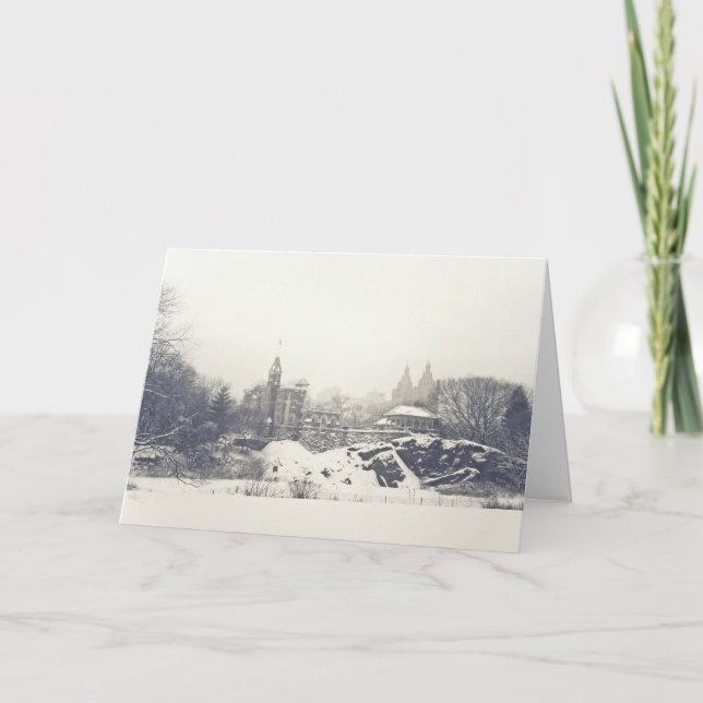 Belvedere Castle in the Winter in Central Park Card (Front)