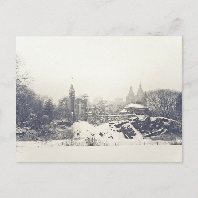 Belvedere Castle in the Winter in Central Park Postcard (Front)