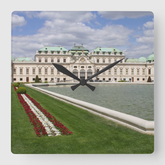 Belvedere Castle, Vienna Austria Square Wall Clock (Front)