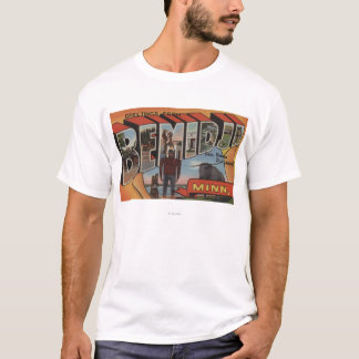 Bemidji, Minnesota - Large Letter Scenes T-Shirt
