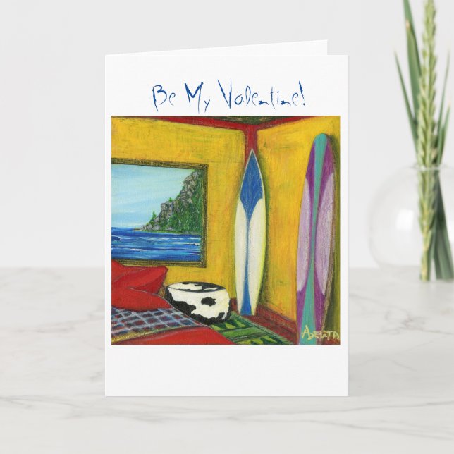 BeMyValentine GreetingCard©2016Soul Surfer Holiday Card (Front)