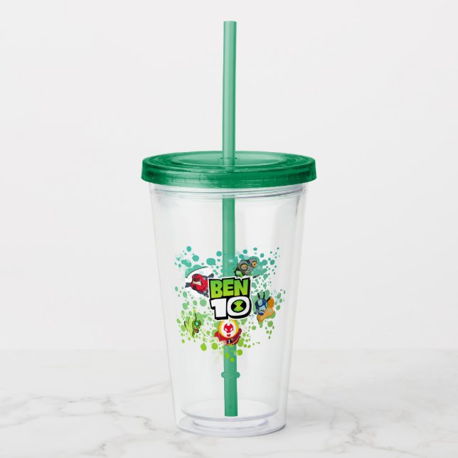 Ben 10 Alien Forms Bubble Graphic Acrylic Tumbler (Front)