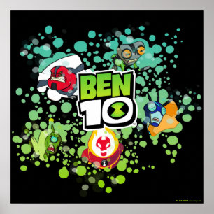 Ben 10 Alien Forms Bubble Graphic Poster
