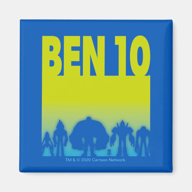 Ben 10 Alien Line-up Logo Magnet (Front)