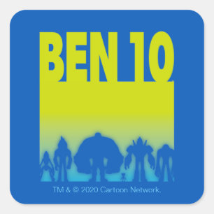 Ben 10 Alien Line-up Logo Square Sticker