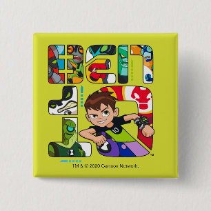 Ben 10 Alien Logo 15 Cm Square Badge
