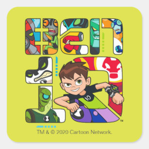 Ben 10 Alien Logo Square Sticker
