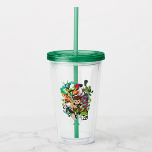 Ben 10 Alien Rush Graphic Acrylic Tumbler