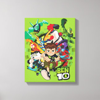 Ben 10 Alien Rush Graphic Canvas Print
