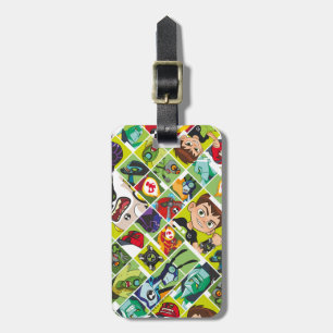 Ben 10 Alien Tile Pattern Luggage Tag