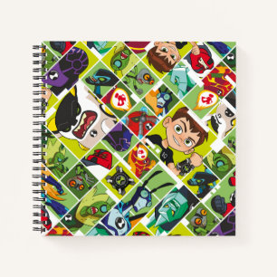 Ben 10 Alien Tile Pattern Notebook