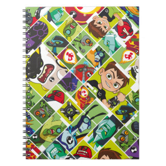 Ben 10 Alien Tile Pattern Notebook