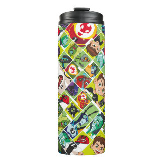 Ben 10 Alien Tile Pattern Thermal Tumbler