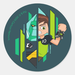Ben 10 Diamondhead DNA Transformation Classic Round Sticker