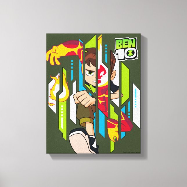 Ben 10 Heatblast DNA Transformation Canvas Print (Front)