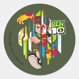 Ben 10 Heatblast DNA Transformation Classic Round Sticker
