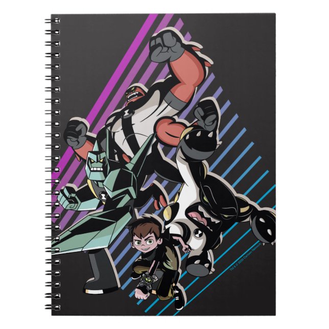 Ben 10 Retro Alien Group Graphic Notebook (Front)