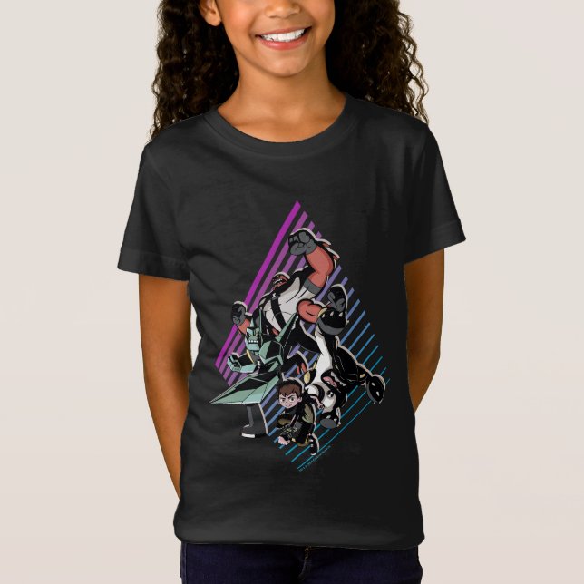 Ben 10 Retro Alien Group Graphic T-Shirt (Front)