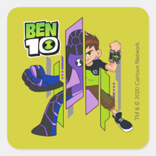 Ben 10 Upgrade DNA Transformation Square Sticker