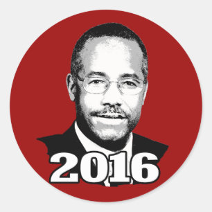 BEN CARSON 2016 CANDIDATE CLASSIC ROUND STICKER