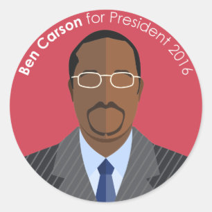 Ben Carson 2016 for president custom sticker