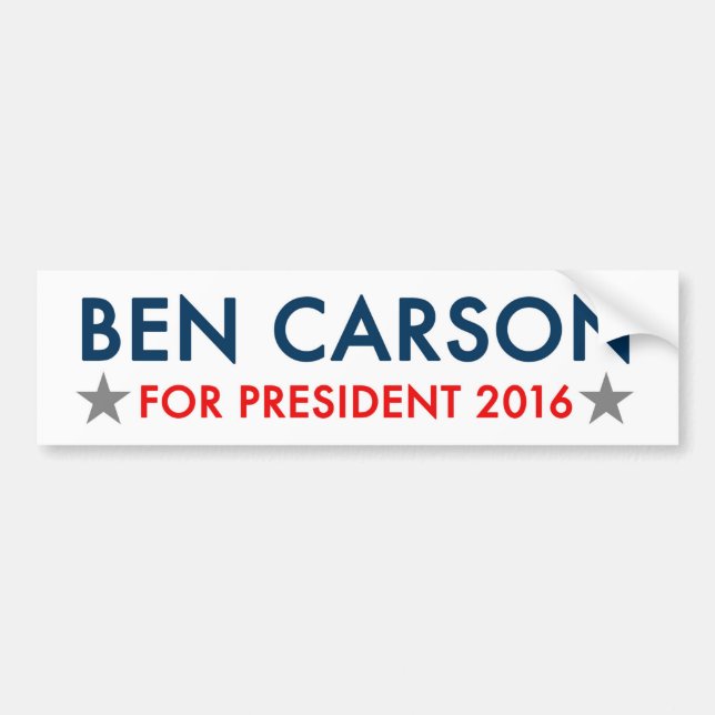 Ben Carson for President 2016 bumper sticker (Front)