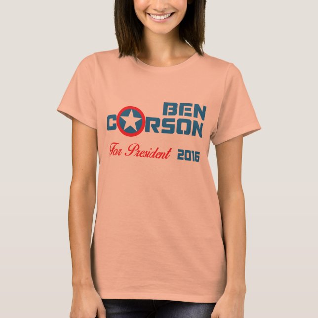 Ben Carson For President 2016 T-Shirt (Front)