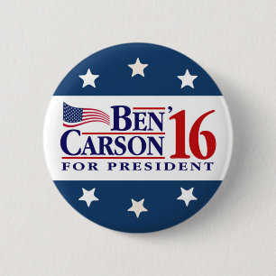 Ben Carson For President 6 Cm Round Badge
