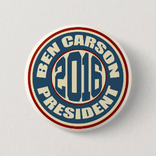 Ben Carson for President in 2016 6 Cm Round Badge