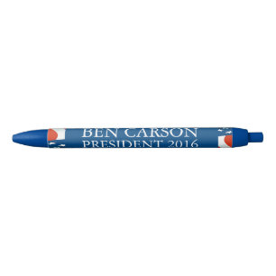 Ben Carson President 2016 Black Ink Pen