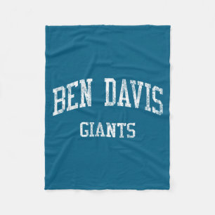 Ben davis high school hs indianapolis in vintage fleece blanket