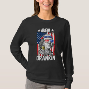 Ben Drankin 4th Of July American Flag Benjamin Fra T-Shirt