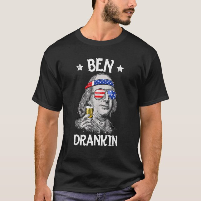 Ben Drankin 4th Of July Benjamin Franklin Men Wome T-Shirt (Front)