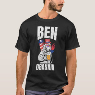 Ben Drankin  4th Of July Benjamin Franklin Usa Fla T-Shirt