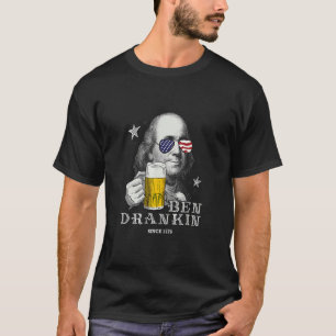Ben Drankin Beer 4th Of July Franklin Patriotic T-Shirt