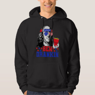 Ben Drankin Beer 4th Of July Independence Day Usa Hoodie