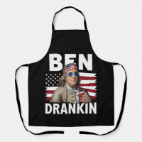 Ben Drankin Beer 4th of July Vintage Flag Funny