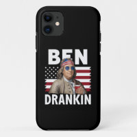 Ben Drankin Beer 4th of July Vintage Flag Funny