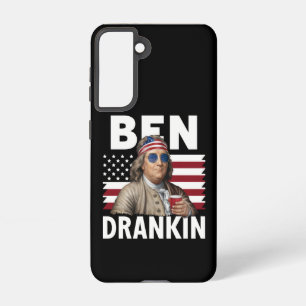 Ben Drankin Beer 4th of July Vintage Flag Funny Samsung Galaxy Case