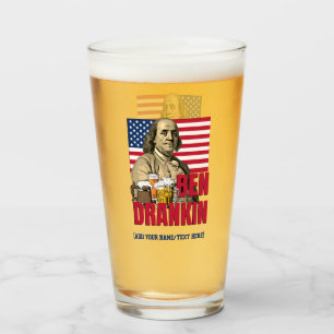 BEN DRANKIN July 4th Custom Name Glass