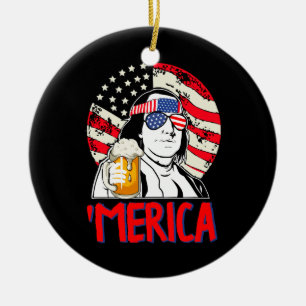 Ben Drankin  Let's celebrate the joy of the 4th of Ceramic Tree Decoration