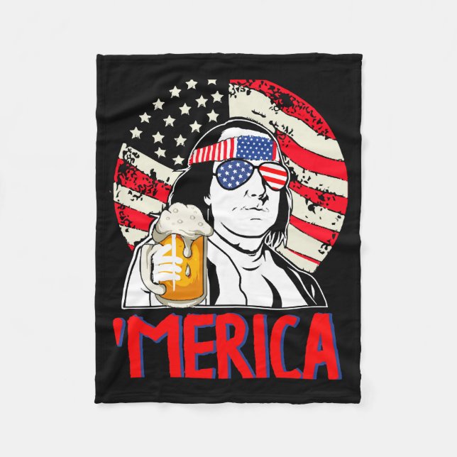 Ben Drankin  Let's celebrate the joy of the 4th of Fleece Blanket (Front)