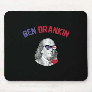 Ben Drankin T Shirt Fourth Of July Patriotic Drink Mouse Mat