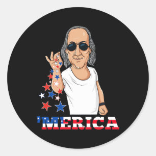 Ben Franklin 4th Of July Merica  Classic Round Sticker