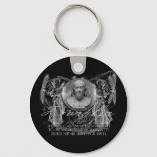 Ben Franklin, a Hero, on Liberty & Security Key Ring