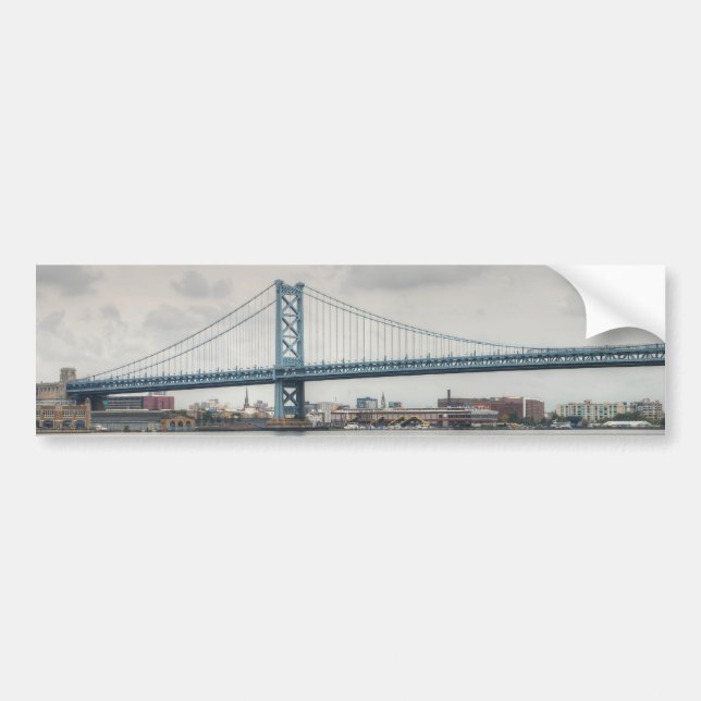 Ben Franklin Bridge Bumper Sticker (Front)