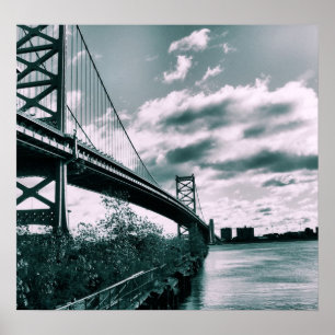Ben Franklin bridge II Poster