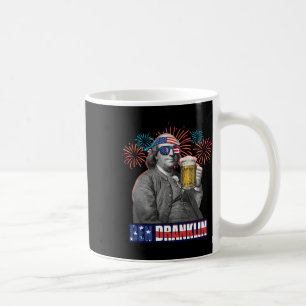 Ben Franklin Celebrating Independence Day. Ben Dra Coffee Mug